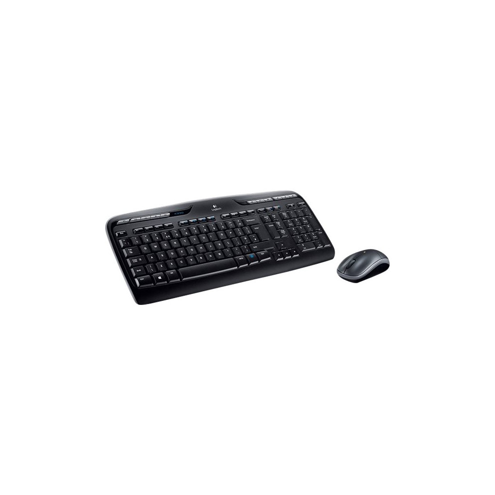 Produktbild för Logitech Wireless Combo MK330 - sats med tangentbord och mus - brittisk - svart Inmatningsenhet