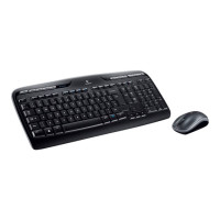 Produktbild för Logitech Wireless Combo MK330 - sats med tangentbord och mus - brittisk - svart Inmatningsenhet