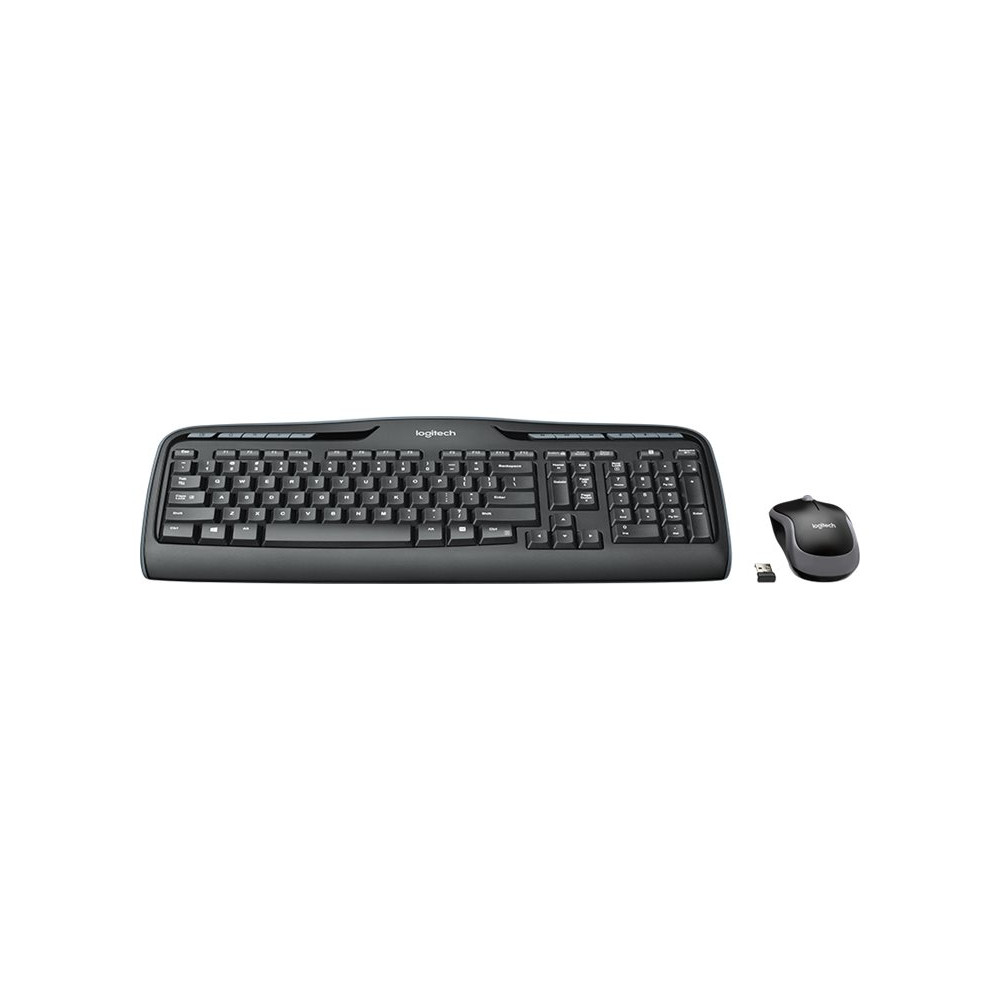 Produktbild för Logitech Wireless Combo MK330 - sats med tangentbord och mus - brittisk - svart Inmatningsenhet