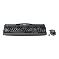 Produktbild för Logitech Wireless Combo MK330 - sats med tangentbord och mus - brittisk - svart Inmatningsenhet