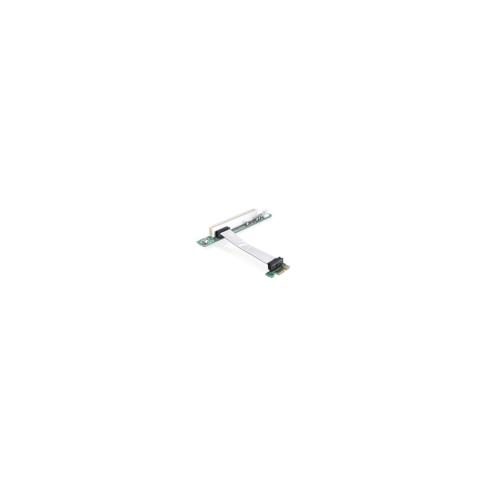 Produktbild för Delock Riser card PCI Express x1 > PCI 32Bit 5 V with flexible cable - kort för stigare