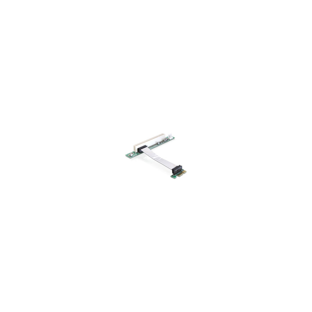 Produktbild för Delock Riser card PCI Express x1 > PCI 32Bit 5 V with flexible cable - kort för stigare
