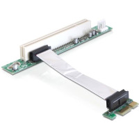Produktbild för Delock Riser card PCI Express x1 > PCI 32Bit 5 V with flexible cable - kort för stigare