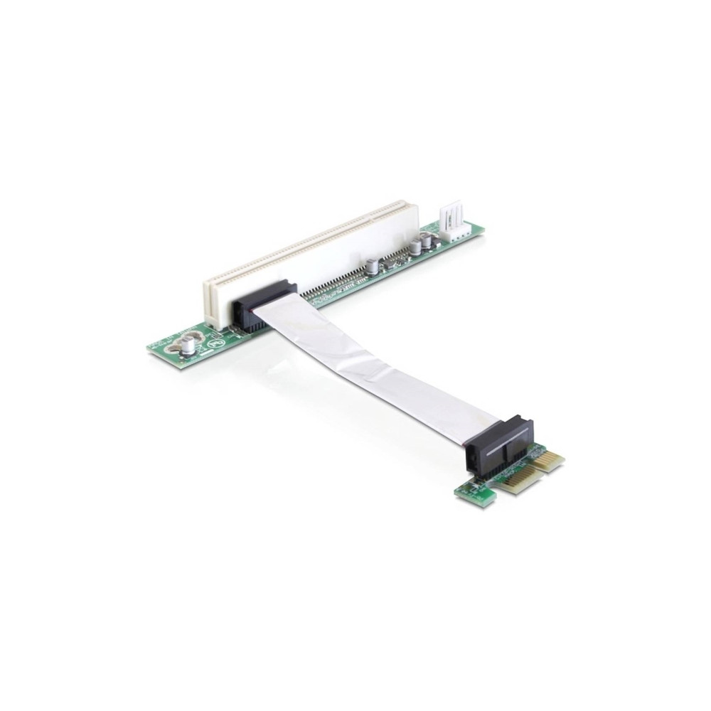 Produktbild för Delock Riser card PCI Express x1 > PCI 32Bit 5 V with flexible cable - kort för stigare