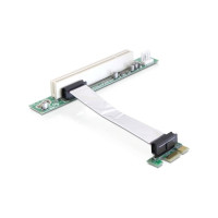 Produktbild för Delock Riser card PCI Express x1 > PCI 32Bit 5 V with flexible cable - kort för stigare
