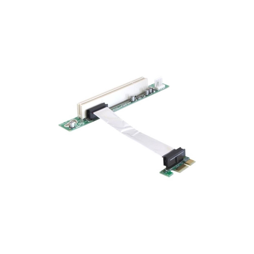 Produktbild för Delock Riser card PCI Express x1 > PCI 32Bit 5 V with flexible cable - kort för stigare