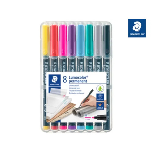 STAEDTLER Staedtler Lumocolor® 317 WP4-8 Medium 0,8-1 mm med 8 stk. as...