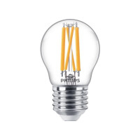 Produktbild för Philips - LED-glödlampa med filament - form: P45 - klar finish - E27 - 3.4 W - varmt vitt ljus - 2200-2700 K