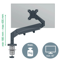 Produktbild för Leitz Ergo monteringssats - för LCD-display - space saving - mörkgrå