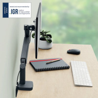 Produktbild för Leitz Ergo monteringssats - för LCD-display - space saving - mörkgrå