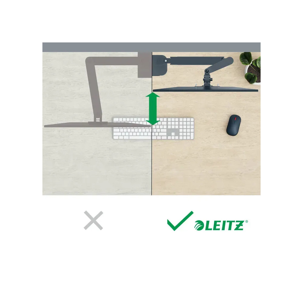 Produktbild för Leitz Ergo monteringssats - för LCD-display - space saving - mörkgrå