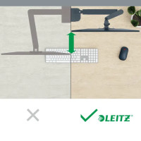 Produktbild för Leitz Ergo monteringssats - för LCD-display - space saving - mörkgrå
