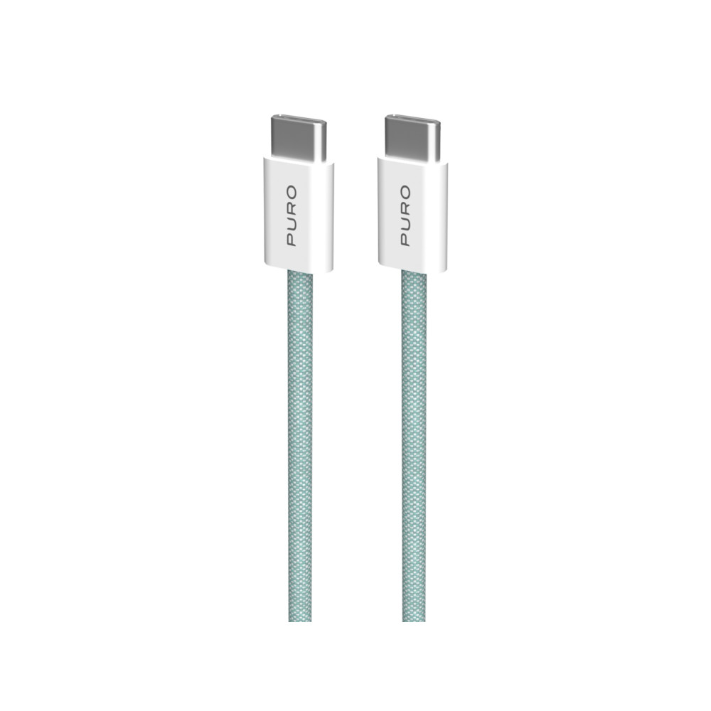 Produktbild för PURO PUCCCFABK415MTNGRN, 1,5 m, USB C, USB C, USB 2.0, Grön,...