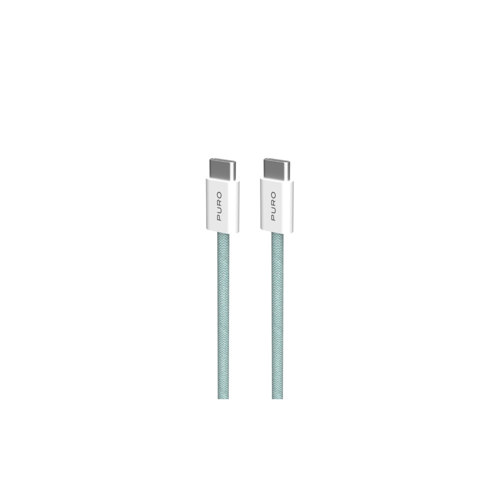 Produktbild för PURO PUCCCFABK415MTNGRN, 1,5 m, USB C, USB C, USB 2.0, Grön,...