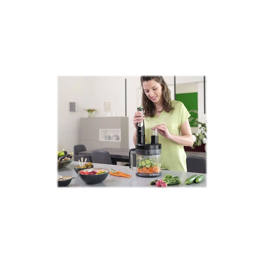 Produktbild för Braun Multiquick 9 MQ 9187XLI - handmixer - premiumsvart/borstat rostfritt stål