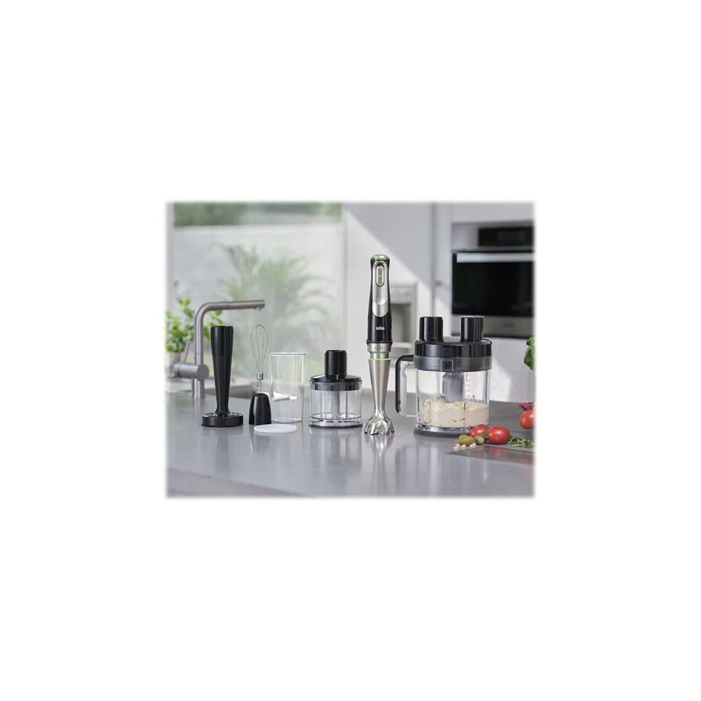 Produktbild för Braun Multiquick 9 MQ 9187XLI - handmixer - premiumsvart/borstat rostfritt stål