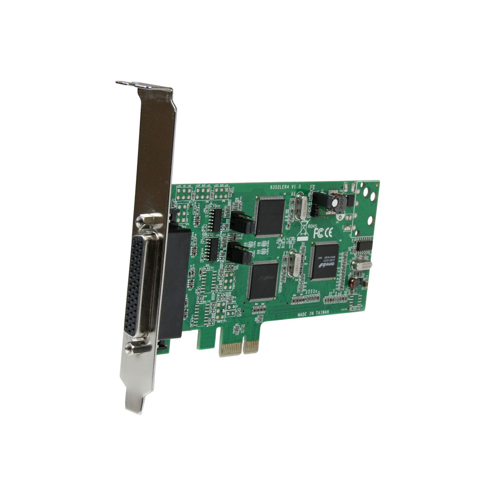Produktbild för StarTech.com PCI express PCIe seriellt kombokort med 4 portar – 2x RS232 2x RS422/RS485 - seriell adapter - PCI Express x1 - 4 portar