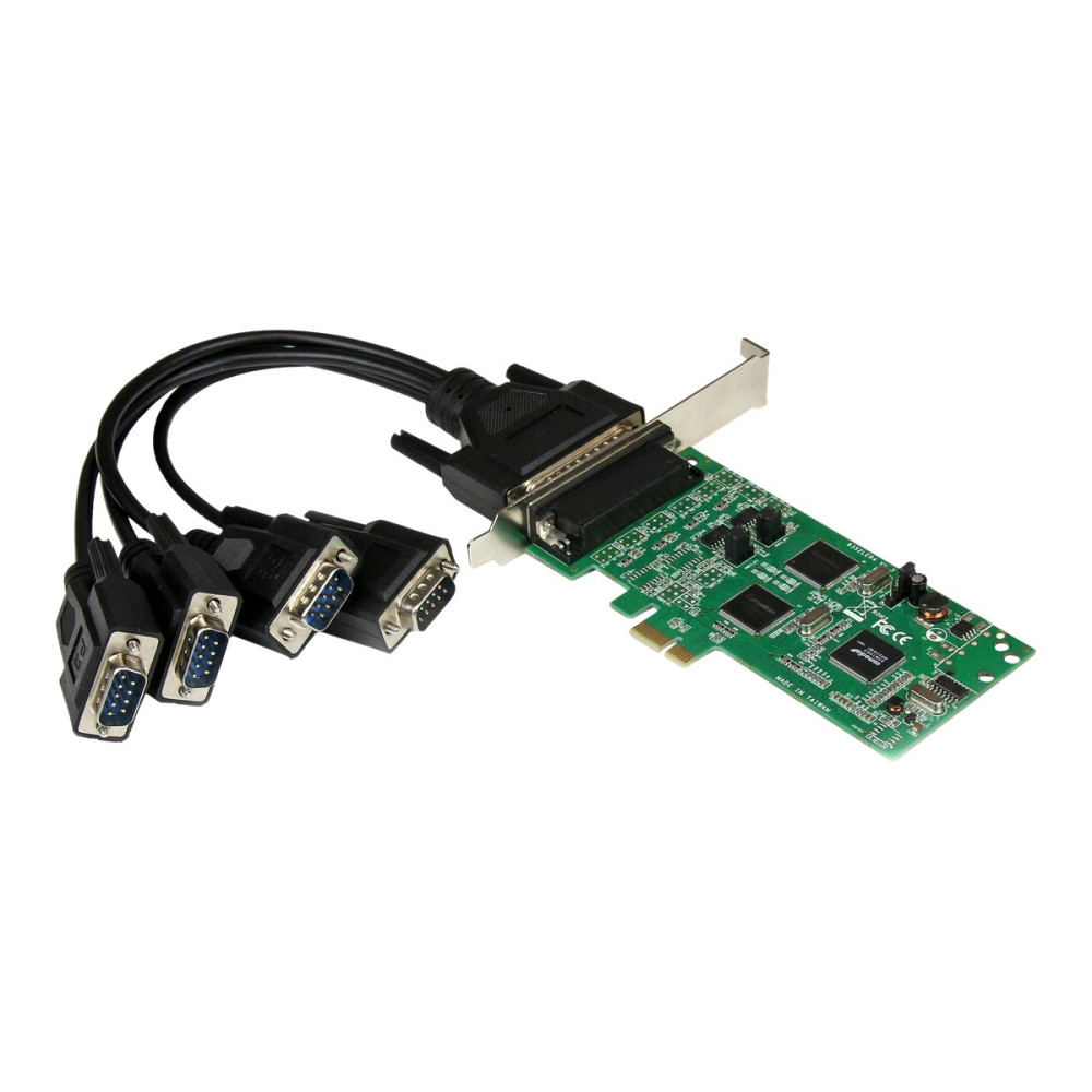 Produktbild för StarTech.com PCI express PCIe seriellt kombokort med 4 portar – 2x RS232 2x RS422/RS485 - seriell adapter - PCI Express x1 - 4 portar