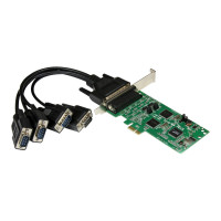 Produktbild för StarTech.com PCI express PCIe seriellt kombokort med 4 portar – 2x RS232 2x RS422/RS485 - seriell adapter - PCI Express x1 - 4 portar