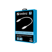 Produktbild för Sandberg - USB typ C-kabel - USB-C till USB-C - 20 cm