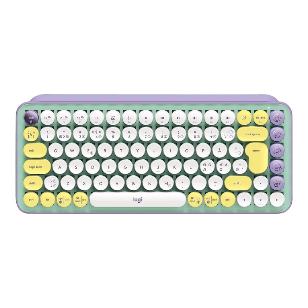 Produktbild för Logitech POP Keys - tangentbord - QWERTY - hela norden - daydream Inmatningsenhet