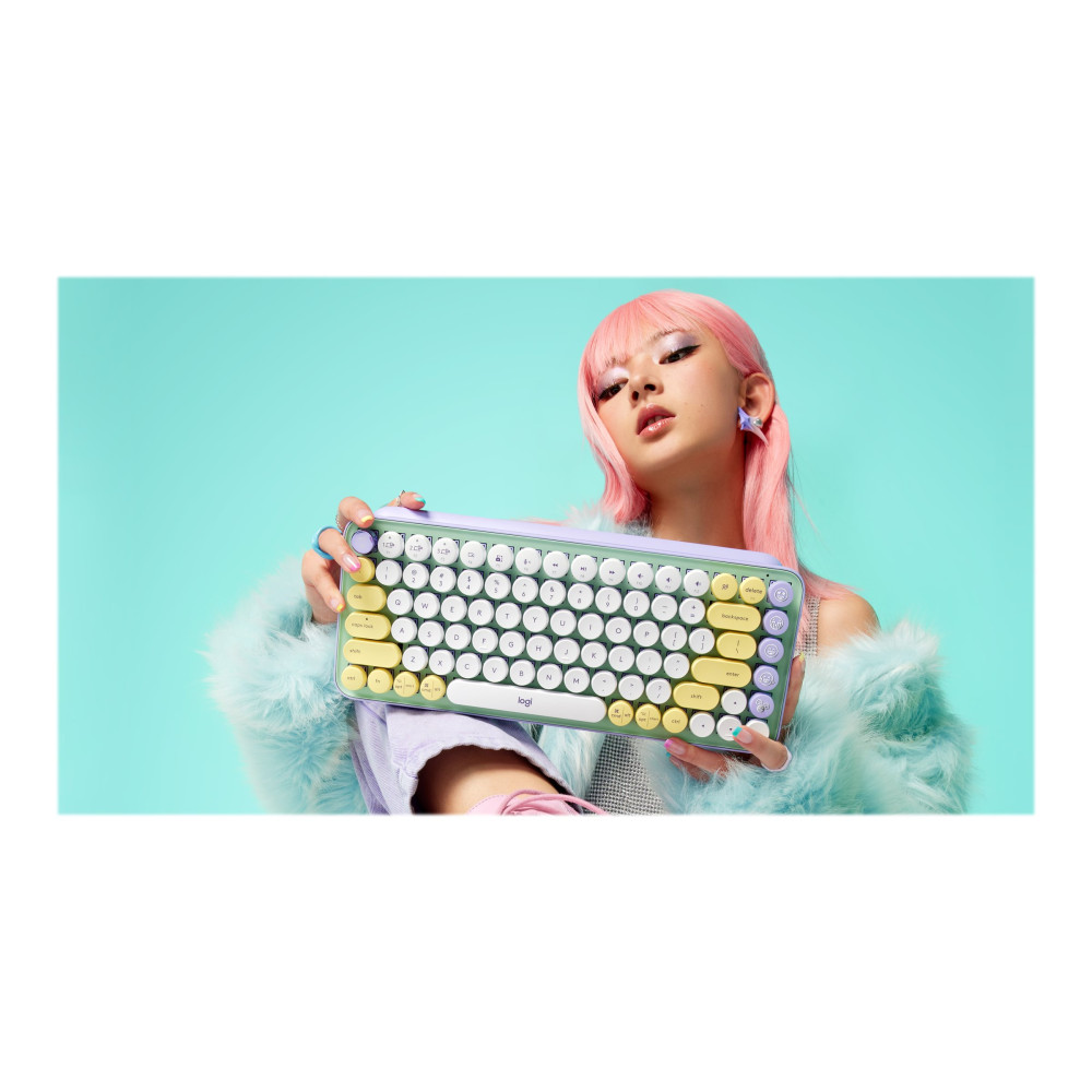 Produktbild för Logitech POP Keys - tangentbord - QWERTY - hela norden - daydream Inmatningsenhet