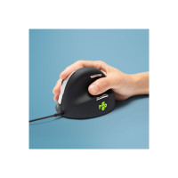 Produktbild för R-Go Ergonomic mouse HE Break - mus - USB - svart/silver