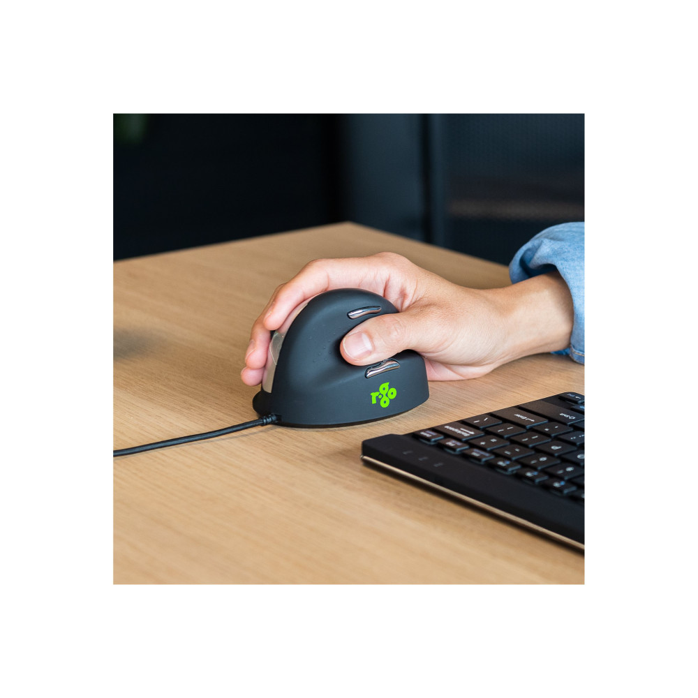 Produktbild för R-Go Ergonomic mouse HE Break - vertikal mus - USB - svart