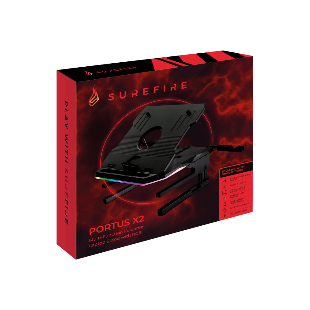 Produktbild för SureFire Portus X2 - ställ för bärbar dator - multifunktion, spel, RGB