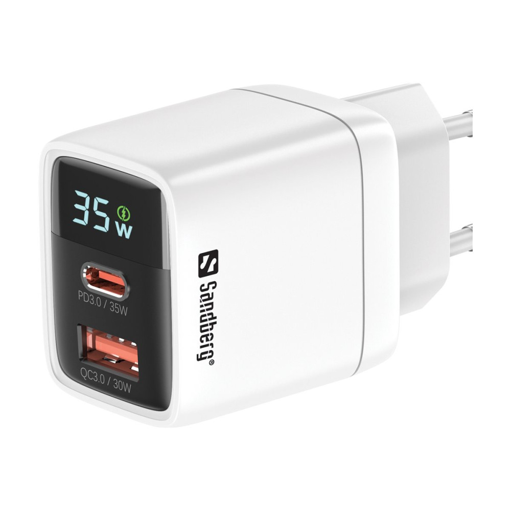 Produktbild för Sandberg strömadapter - 2-i-1 - USB, USB-C - 35 watt