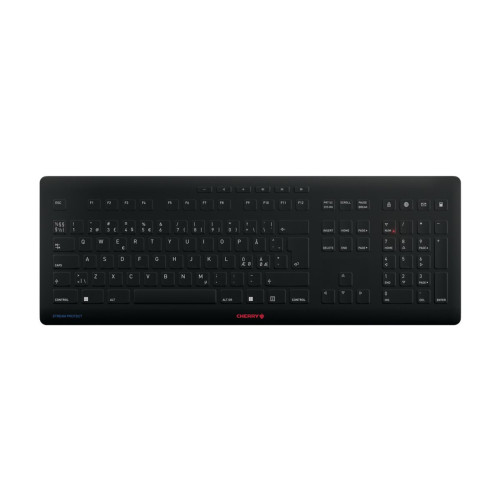 CHERRY CHERRY STREAM PROTECT - tangentbord - QWERTY - hela norden - svart Inmatningsenhet