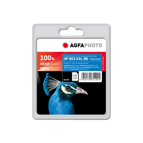 AGFA AgfaPhoto - Lång livslängd - svart - kompatibel - återanvänd - bläckpatron (alternativ för: HP 903XL, HP T6M15AE)