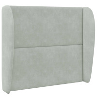 Produktbild för Sänggavel Öra Ljusgrå 80 x 23 x 6 cm Sammet