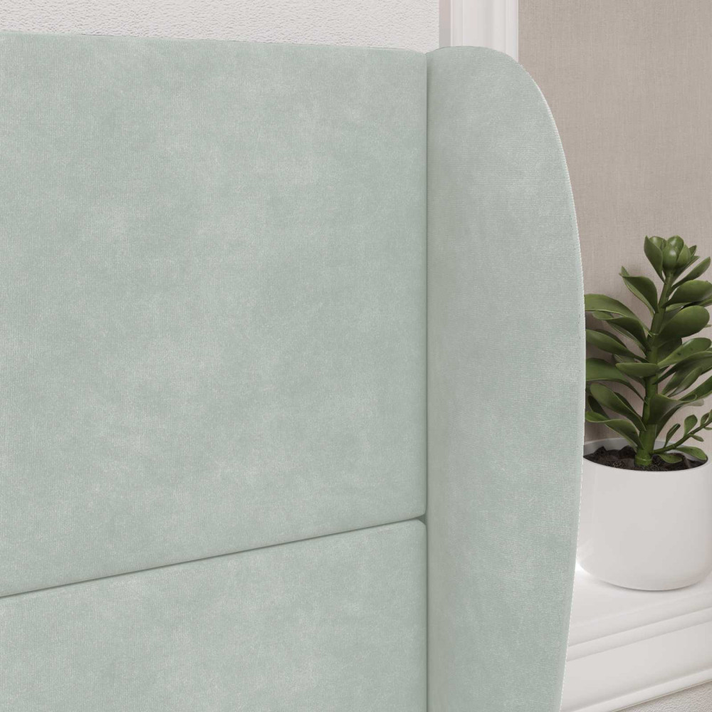 Produktbild för Sänggavel Öra Ljusgrå 80 x 23 x 6 cm Sammet
