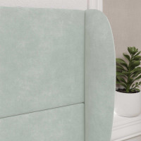 Produktbild för Sänggavel Öra Ljusgrå 80 x 23 x 6 cm Sammet
