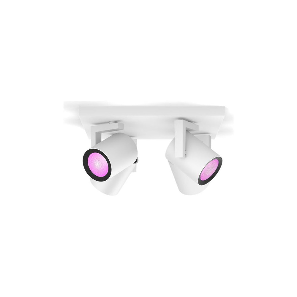 Produktbild för Philips Hue White and Color Ambiance Argenta - spotlight - LED-spotlight x 4 - GU10 - 4.2 W - 16 miljoner färger - 2000-6500 K - vit