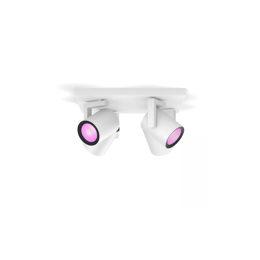 Produktbild för Philips Hue White and Color Ambiance Argenta - spotlight - LED-spotlight x 4 - GU10 - 4.2 W - 16 miljoner färger - 2000-6500 K - vit