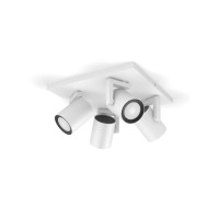 Produktbild för Philips Hue White and Color Ambiance Argenta - spotlight - LED-spotlight x 4 - GU10 - 4.2 W - 16 miljoner färger - 2000-6500 K - vit