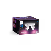 Produktbild för Philips Hue White and Color Ambiance Argenta - spotlight - LED-spotlight x 4 - GU10 - 4.2 W - 16 miljoner färger - 2000-6500 K - vit