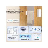 Produktbild för Sonoff SNZB-04P, Trådlös, Wi-Fi, Vit, Dörr/fönster, 30 m, Pl...