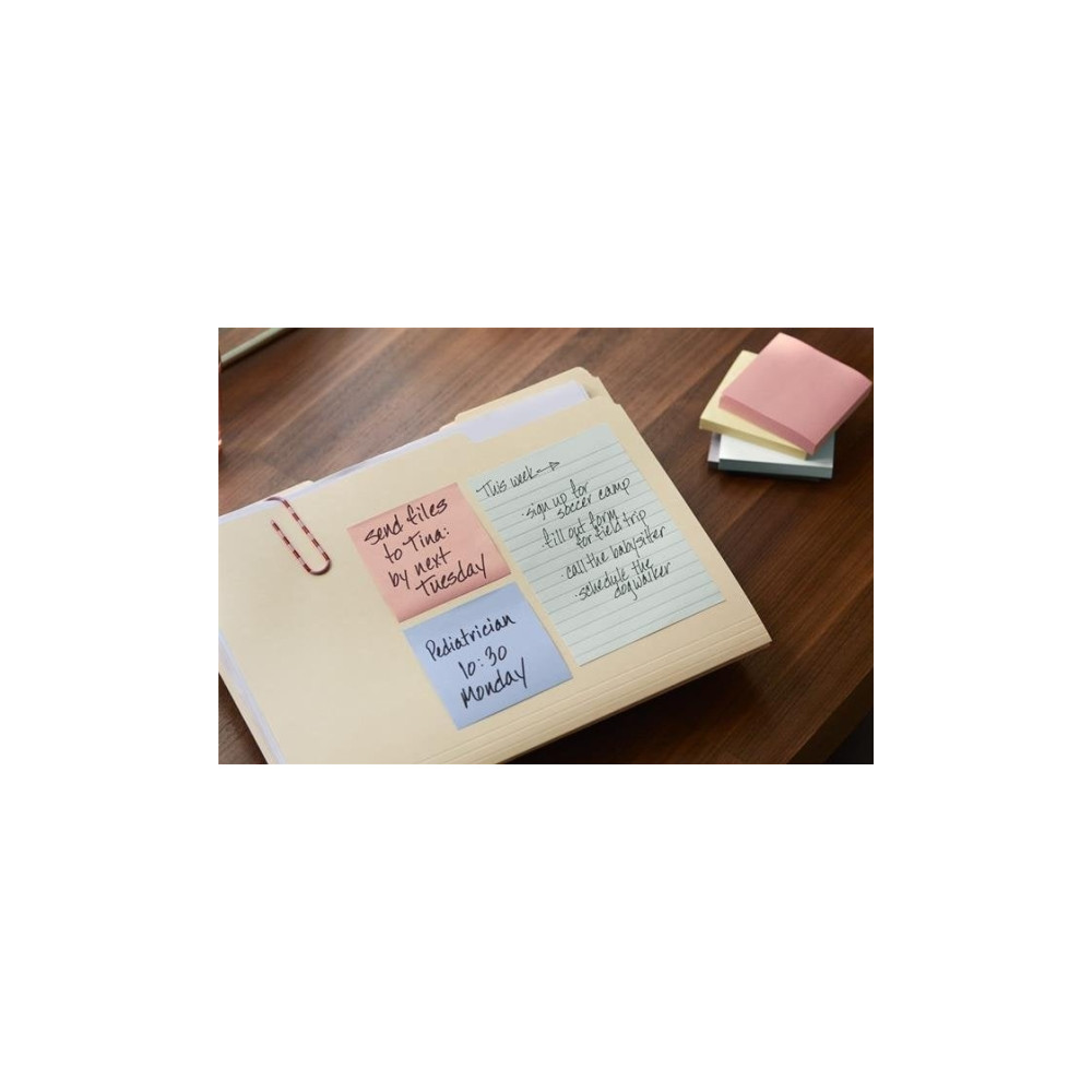 Produktbild för Post-it Recycled 654-1RPT - note - 76 x 76 mm - 1600 ark (16 x 100)