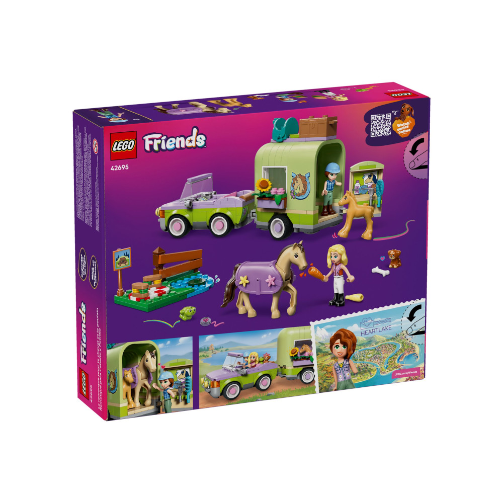 Produktbild för LEGO Friends 42695 - Häst & Fölet Transportående - byggsats