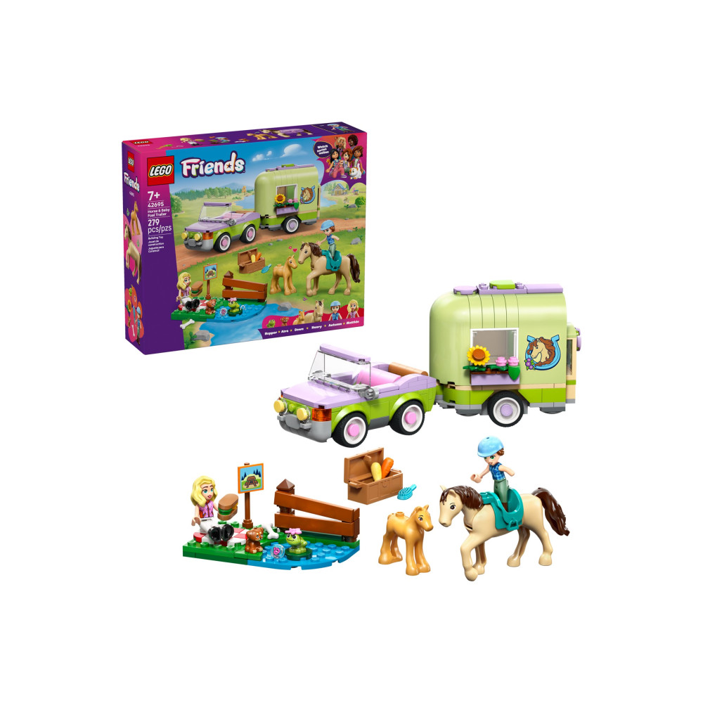 Produktbild för LEGO Friends 42695 - Häst & Fölet Transportående - byggsats