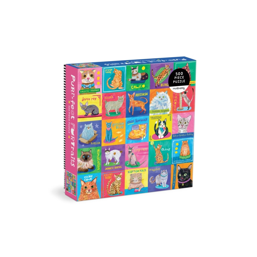 Produktbild för Purr-fect Portraits 500 Piece Family Puzzle (bok, eng)