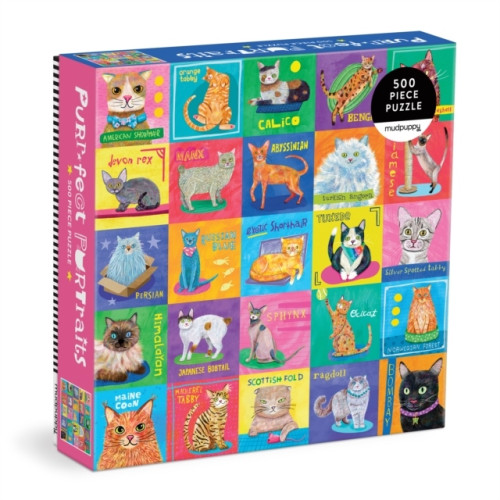 Galison Purr-fect Portraits 500 Piece Family Puzzle (bok, eng)