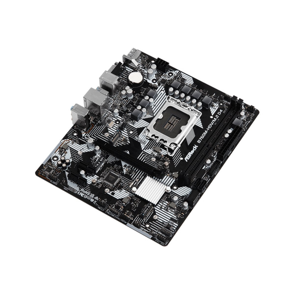 Produktbild för ASRock B760M-HDV/M.2 D4 - moderkort - micro ATX - LGA1700-uttag - B760