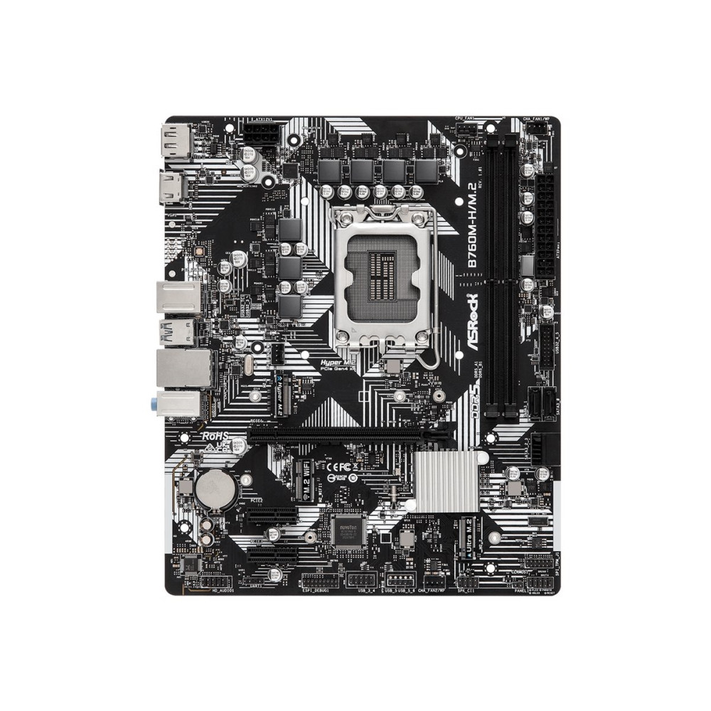 Produktbild för ASRock B760M-HDV/M.2 D4 - moderkort - micro ATX - LGA1700-uttag - B760
