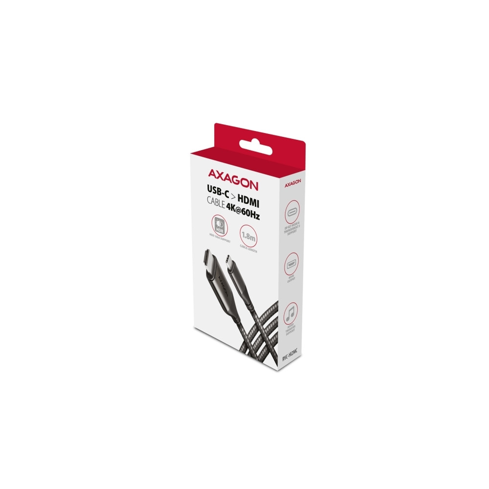 Produktbild för AXAGON RVC-HI2MC - videokort - USB-C / HDMI - 1.8 m