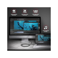 Produktbild för AXAGON RVC-HI2MC - videokort - USB-C / HDMI - 1.8 m