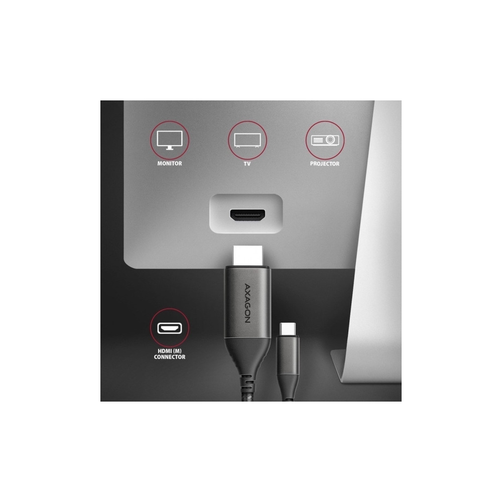 Produktbild för AXAGON RVC-HI2MC - videokort - USB-C / HDMI - 1.8 m